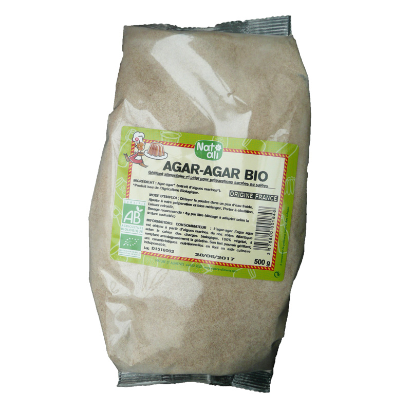 Agar agar bio en poudre 50g : Aides pâtisserie et sucres bio NATALI  alimentation bio - botanic®