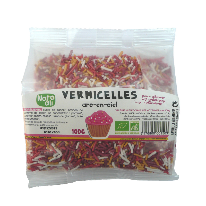 Vermicelles Arc-En-Ciel bio