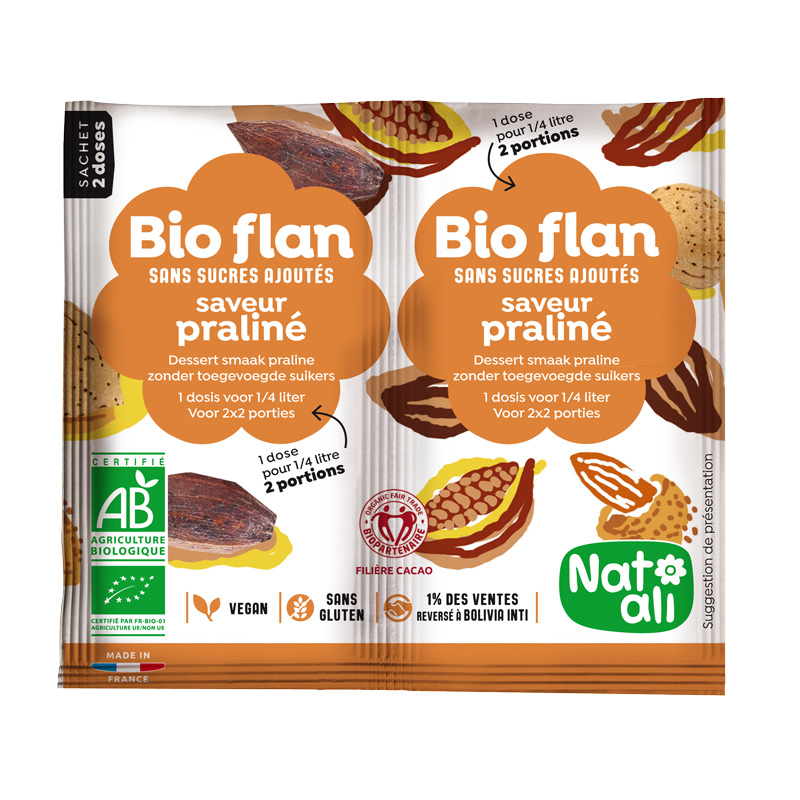 Bio-Flan saveur Praliné