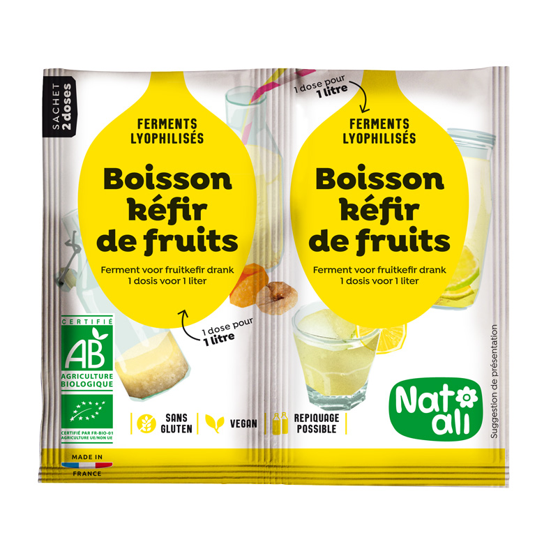 Kit grains de kéfir de fruits bio