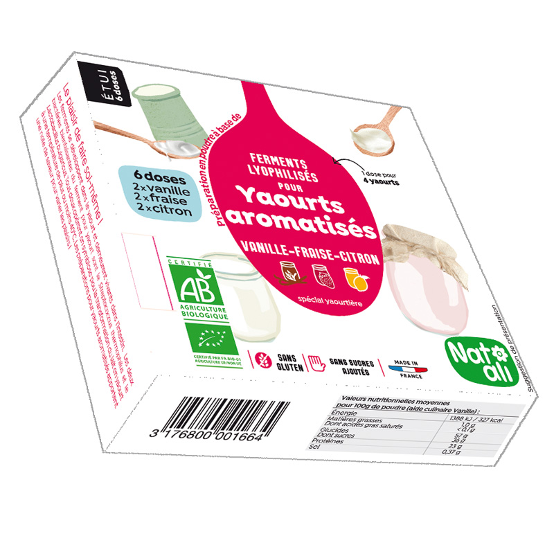 Brin de foli - le yaourt - ferment lactique pour yaourt maison (5 sachets)  : : Epicerie