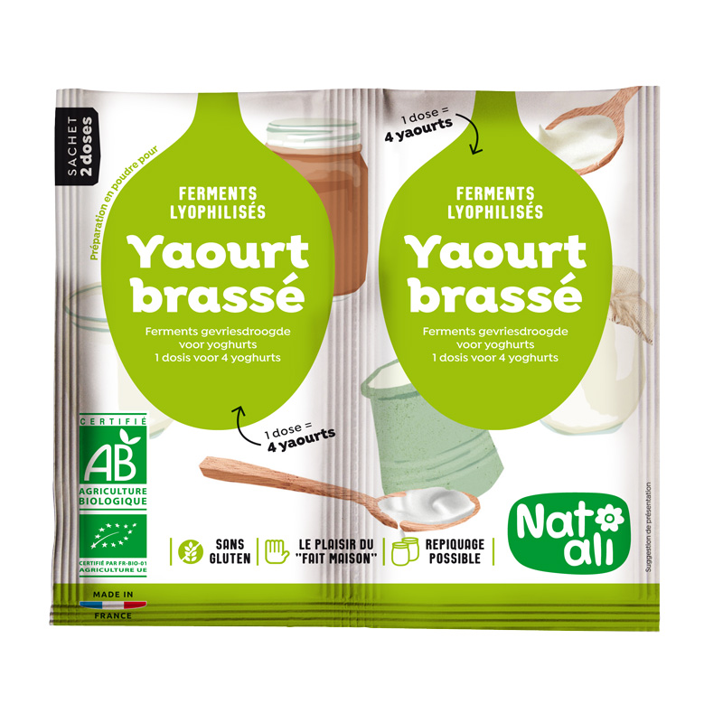 FERNAND LE FERMENT - ferments lactiques pour yaourt maison (10 sachets = 80  pots de yaourt), sans additif, bio par nature