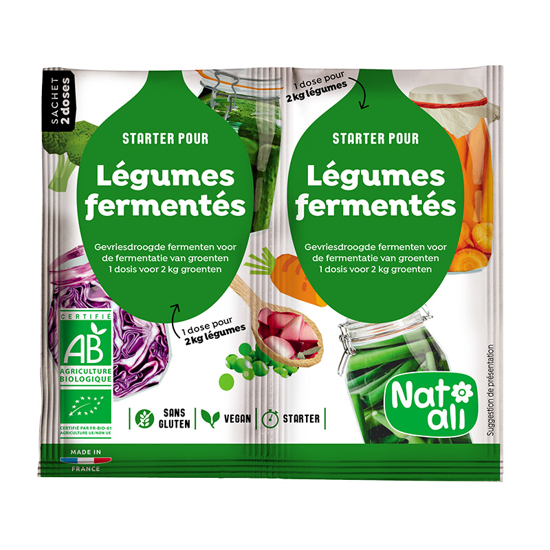 Ferments & présure lyophilisés pour Fromage frais en faisselle, 2x6g, Natali