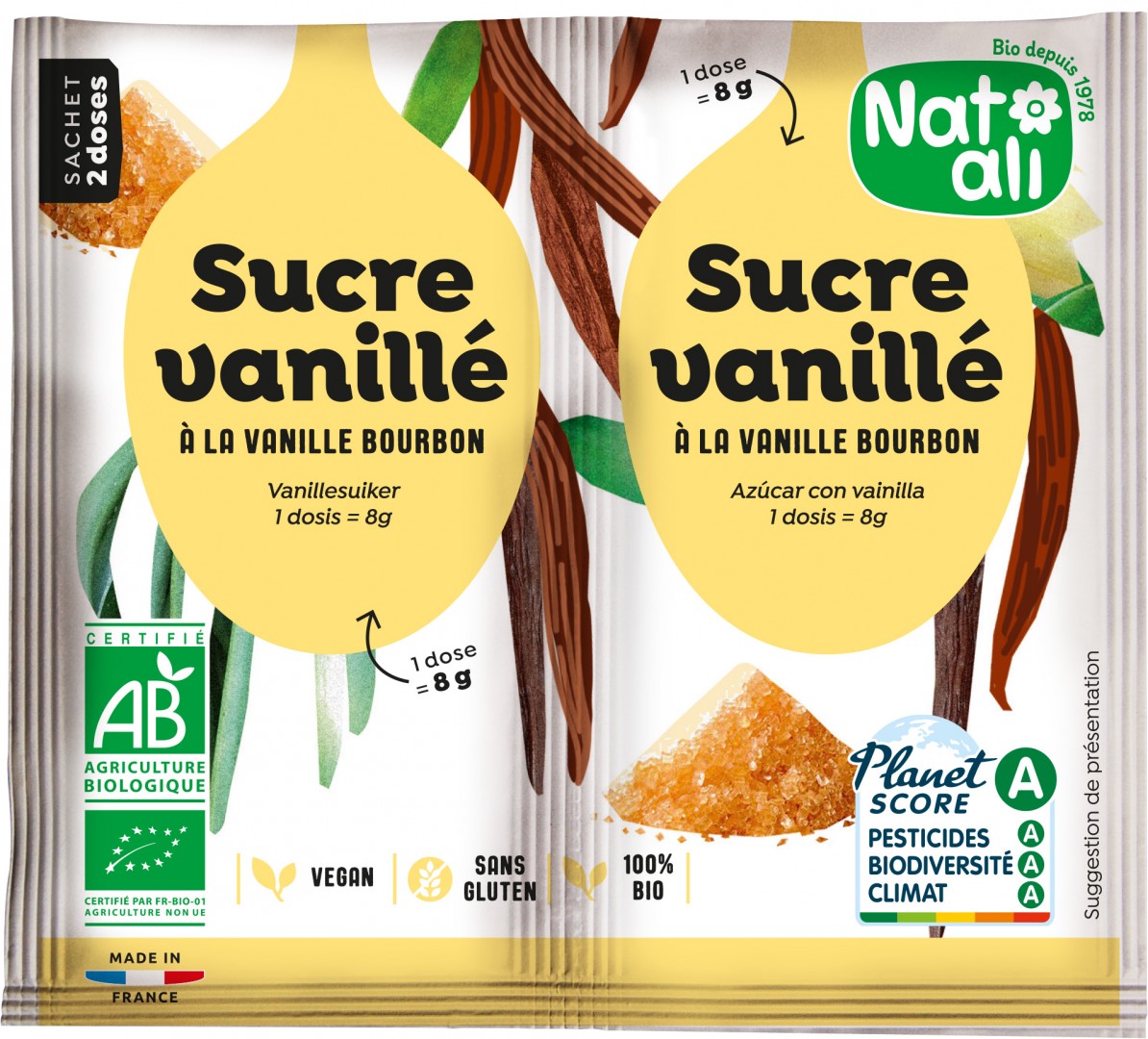 Sucre vanillé bio