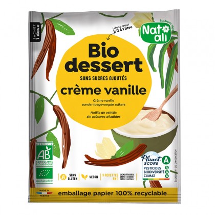 Préparation en poudre pour crème dessert saveur vanille sans sucres ajoutés - sachet 35g