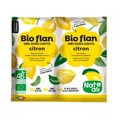 Préparation en poudre pour entremets citron sans sucres ajoutés - sachet 2x3.5g