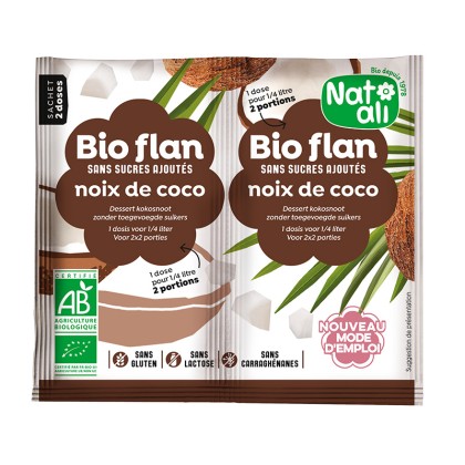 Préparation en poudre pour entremets noix de coco sans sucres ajoutés - sachet 2x4g