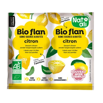 Préparation en poudre pour entremets citron sans sucres ajoutés - sachet 2x3.5g