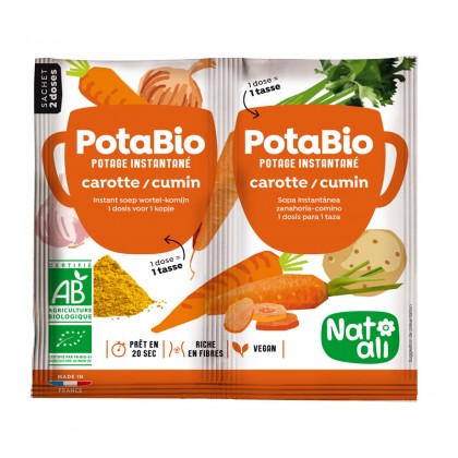 Potage instantané carotte - cumin BIO - sachet 2x8.5g